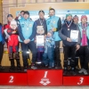 Первое место в лыжной эстафете