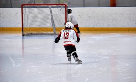 Тренировка маленьких хоккеистов