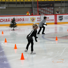 Новогодняя тренировка юных фигуристов