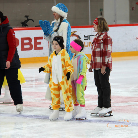 Новогодняя тренировка юных фигуристов