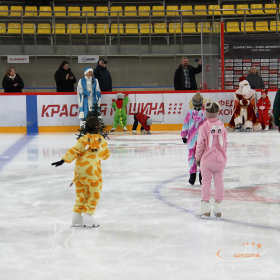 Новогодняя тренировка юных фигуристов